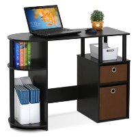 Space saving computer desk